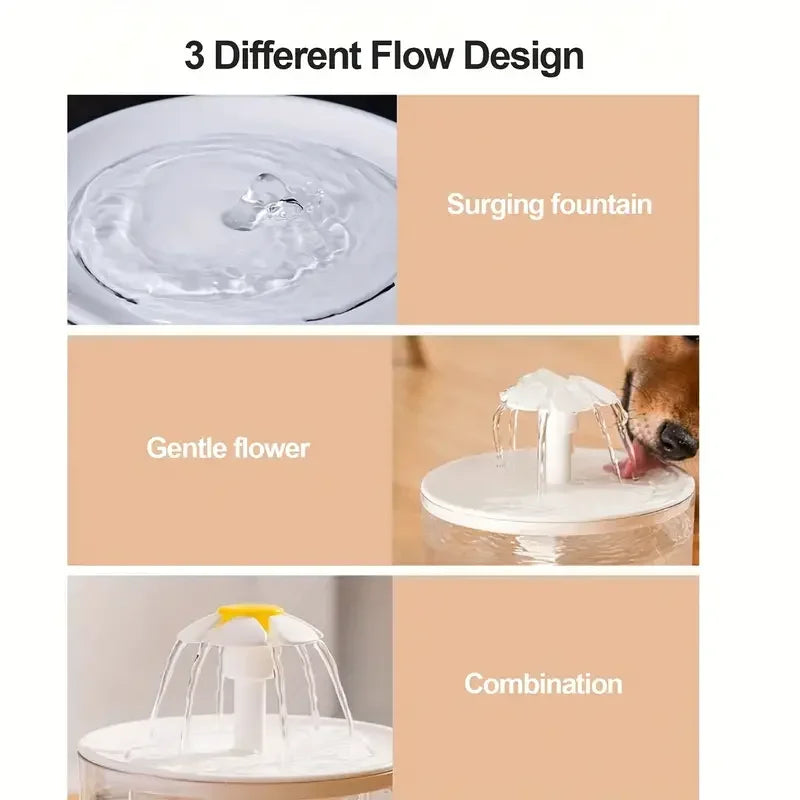 Fuente de agua silenciosa eléctrica USB de 1,2 L para mascotas, tazón de bebida automático para gatos, filtro, dispensador de bebidas para mascotas, bebedero para gatos, filtro de agua