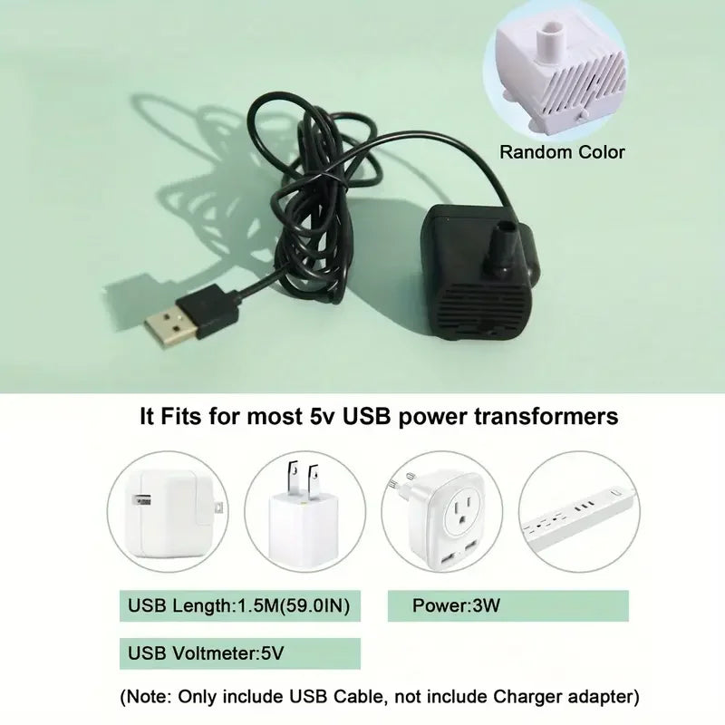 Fuente de agua silenciosa eléctrica USB de 1,2 L para mascotas, tazón de bebida automático para gatos, filtro, dispensador de bebidas para mascotas, bebedero para gatos, filtro de agua