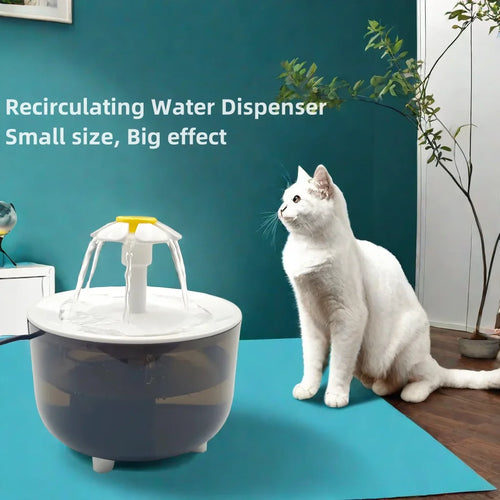 Fuente de agua silenciosa eléctrica USB de 1,2 L para mascotas, tazón de bebida automático para gatos, filtro, dispensador de bebidas para mascotas, bebedero para gatos, filtro de agua
