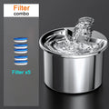 Fuente de agua para gatos con Sensor automático, dispensador de agua para mascotas, bebedero para perros y gatos con filtros, bebedero para gatos de acero inoxidable 304